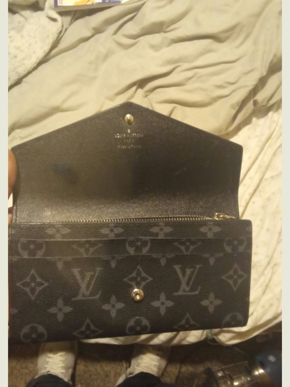 Louis Vuitton Monogram Eclipse Continental Wallet in Dark Grey and Black